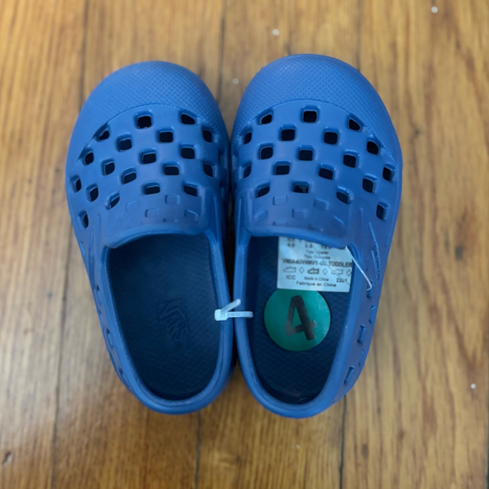Vans Kids Navy Blue Slip-On Water Clogs